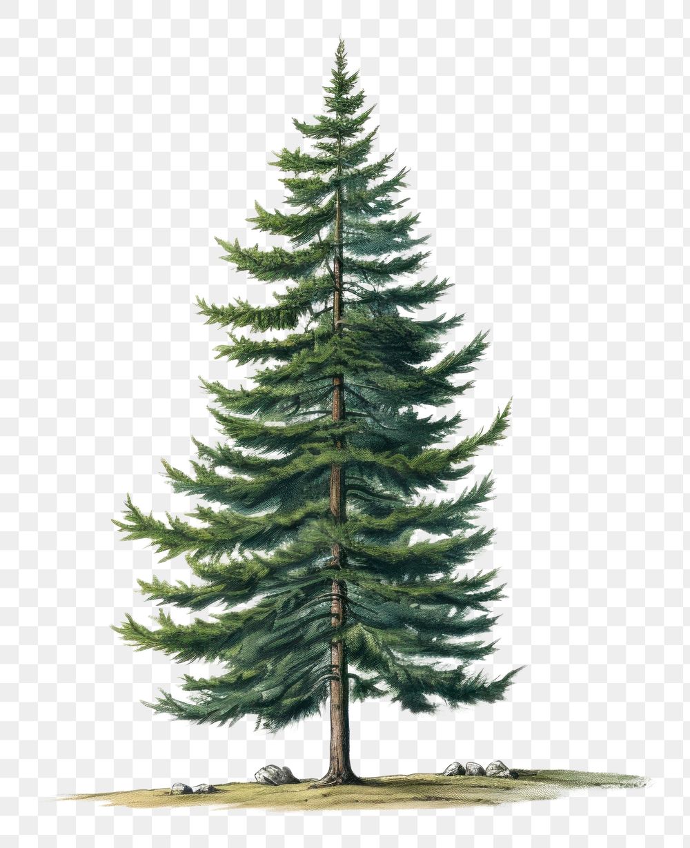 PNG Pine tree plant fir white background. AI generated Image by rawpixel.