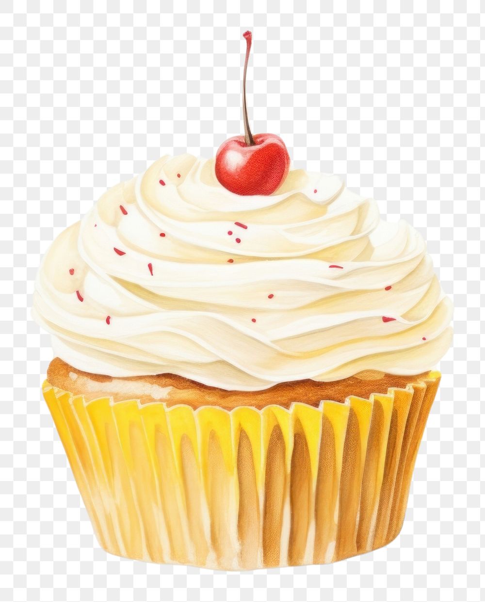 PNG Birthday cupcake dessert icing cream. AI generated Image by rawpixel.