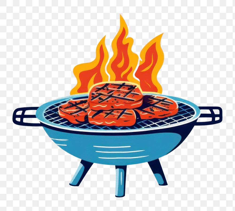 PNG BBQ dish grilling cooking food. AI generated Image by rawpixel.