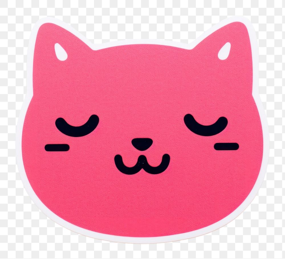 PNG Cat face sticker anthropomorphic representation. AI generated Image by rawpixel.