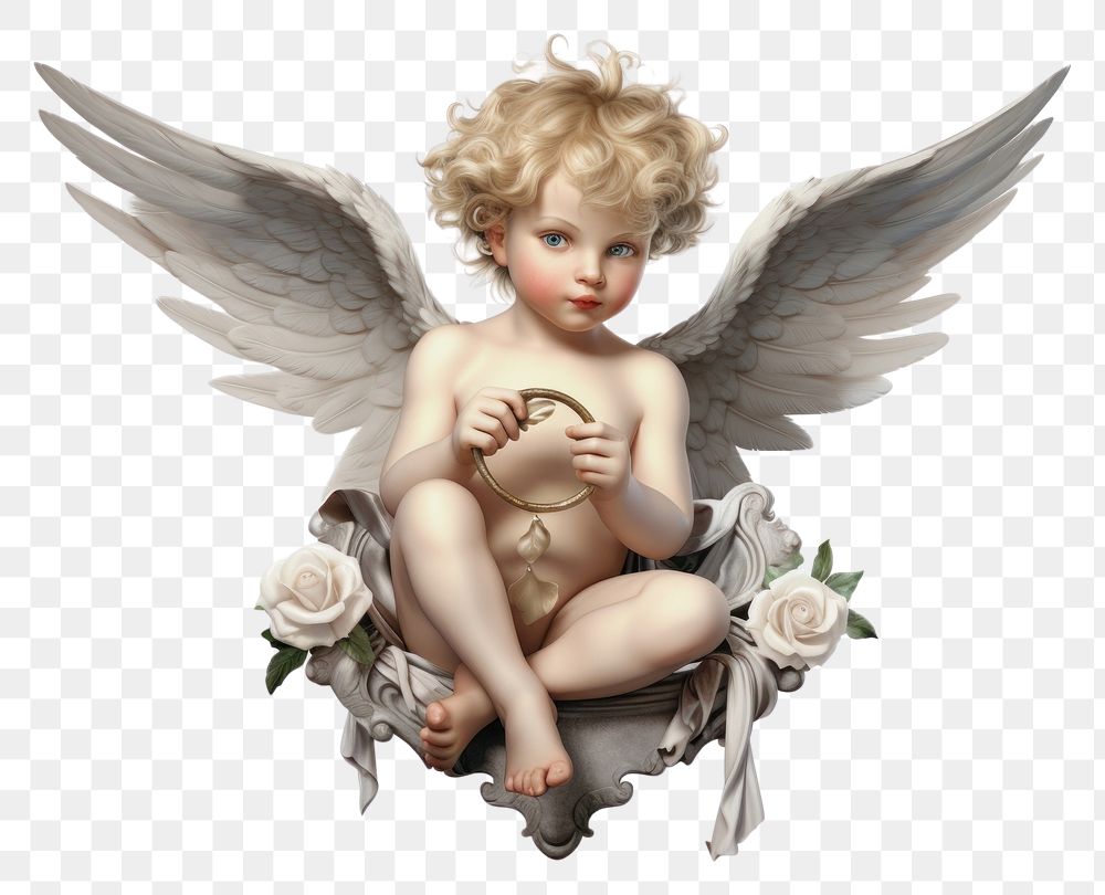 PNG Angel cupid cherub angel baby representation. AI generated Image by rawpixel.