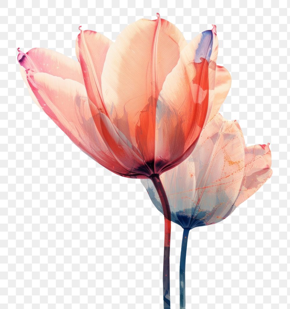 PNG Tulip flower plant art. AI generated Image by rawpixel.