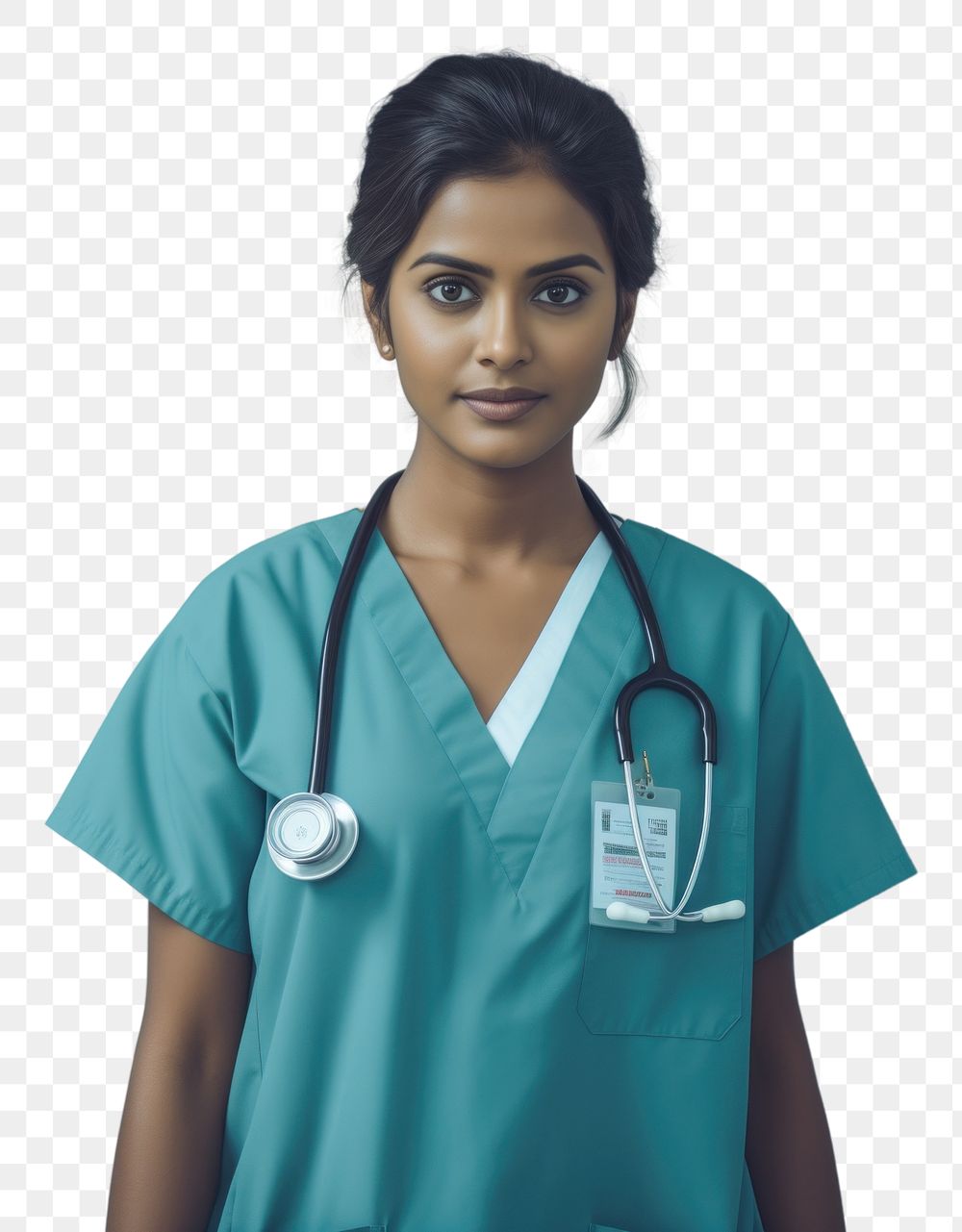 PNG South Indian women as a doctor hospital working nurse. 