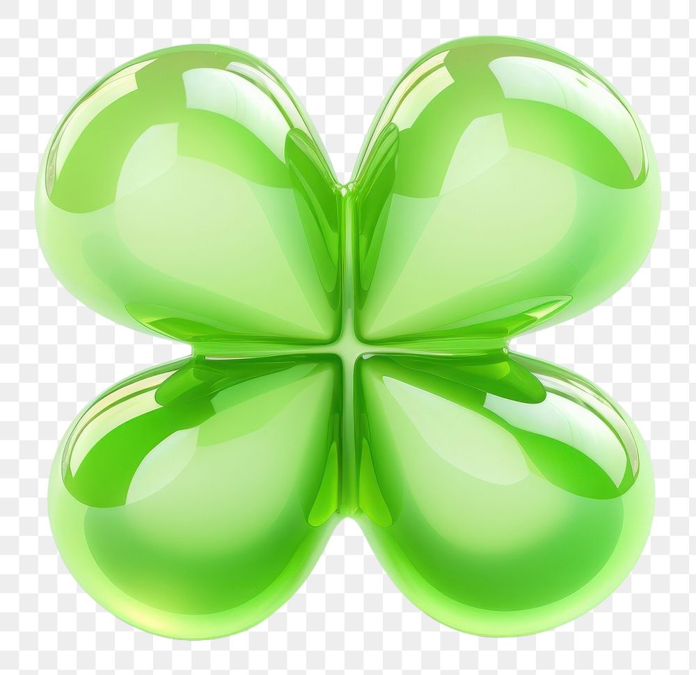 PNG Clover leaf jewelry shape green. AI generated Image by rawpixel.