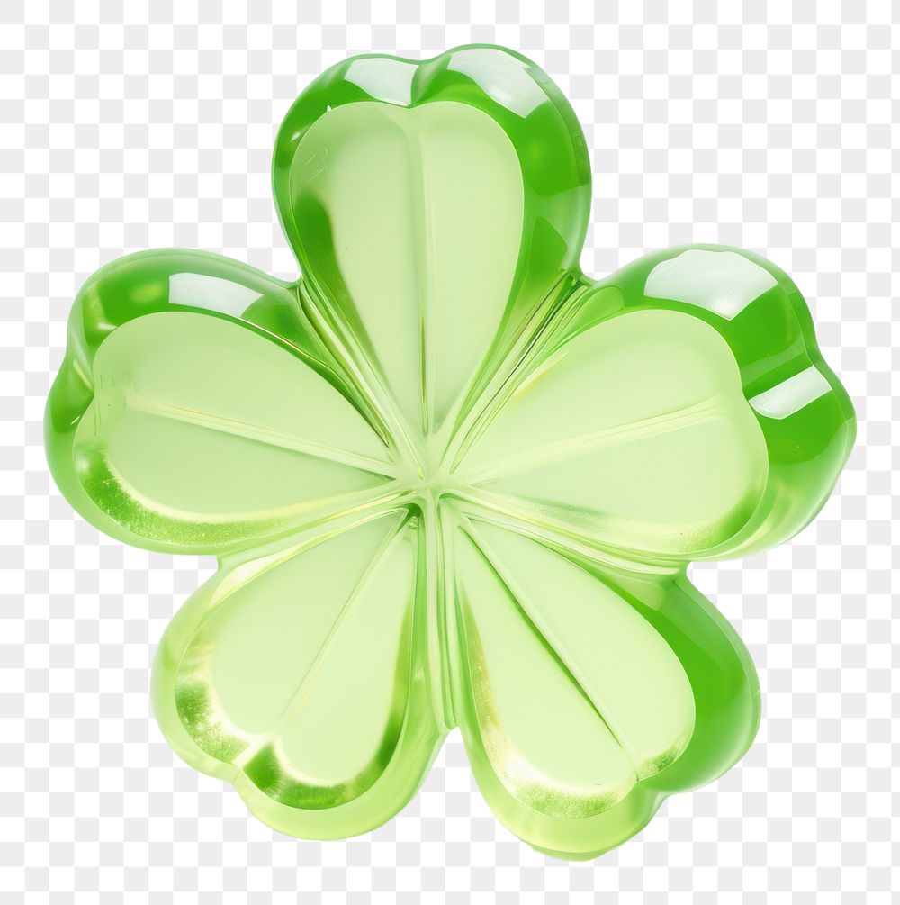 PNG Clover leaf jewelry shape white background. AI generated Image by rawpixel.