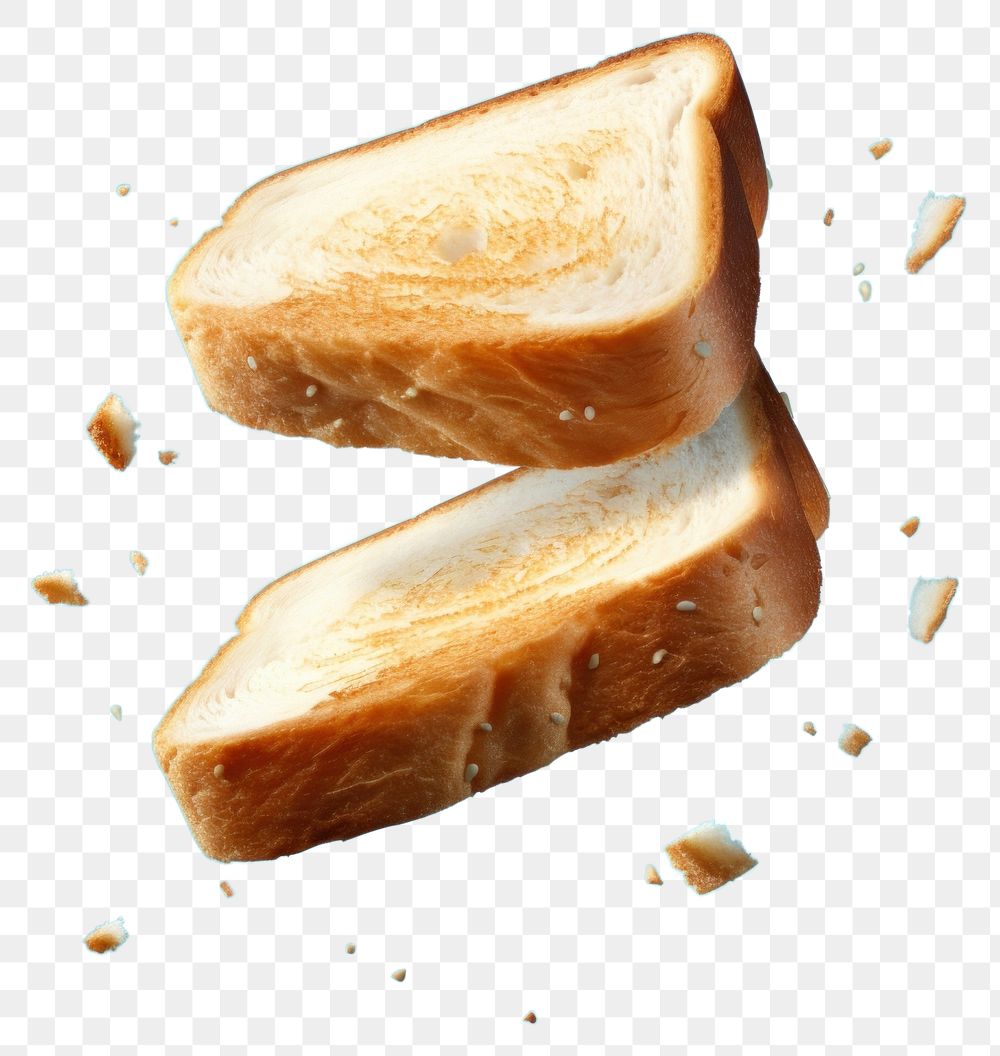 PNG  Toast sandwich cut in two bread food blue. AI generated Image by rawpixel.
