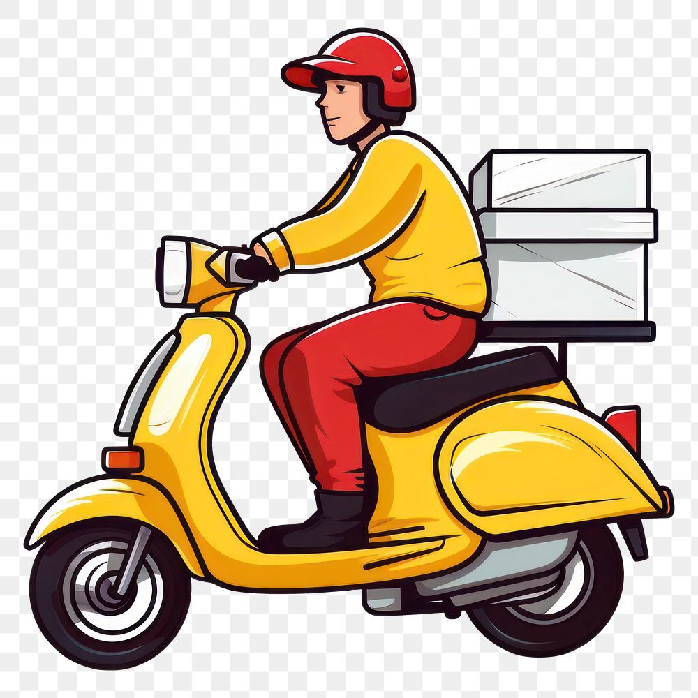 PNG  Delivery motorcycle transportation delivering. .