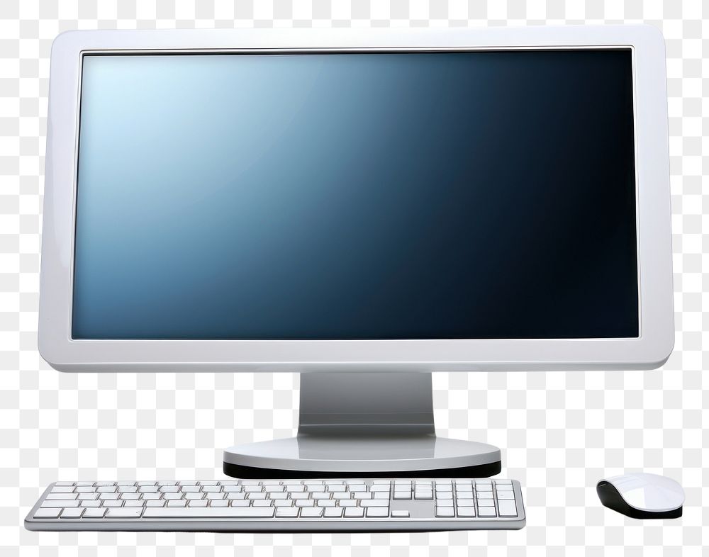 PNG Computer with monitor screen white background electronics. AI generated Image by rawpixel.