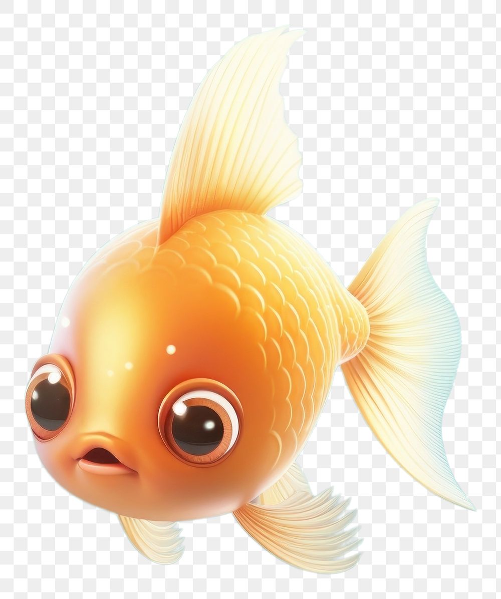 PNG Gold fish goldfish cartoon animal. AI generated Image by rawpixel.