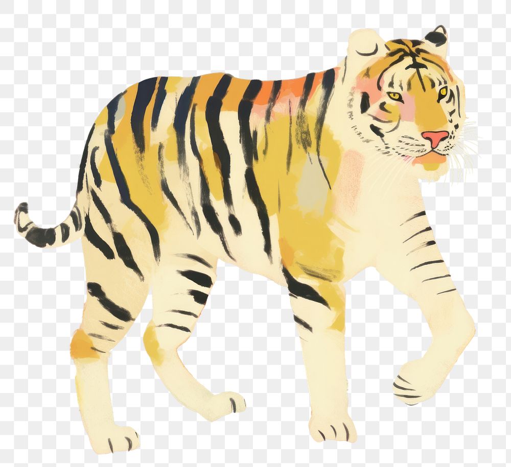 PNG Tiger animal mammal creativity. AI generated Image by rawpixel.
