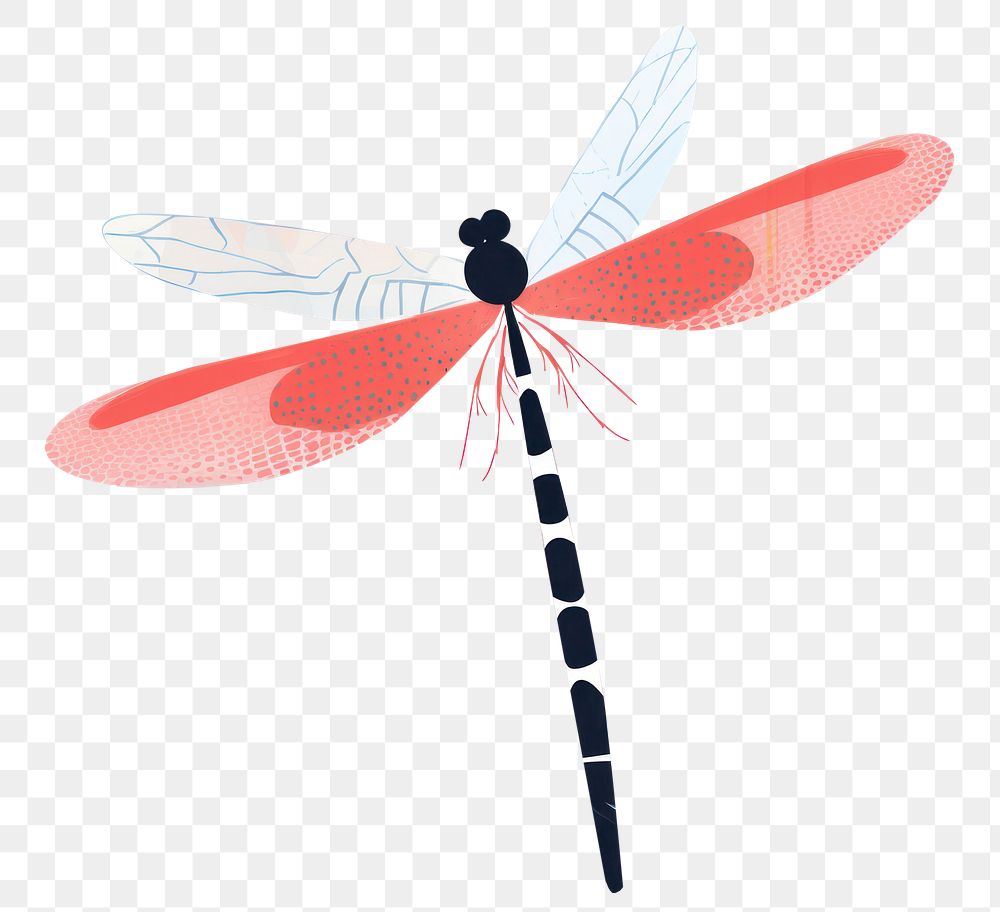 PNG A dragonfly insect magnification invertebrate. AI generated Image by rawpixel.