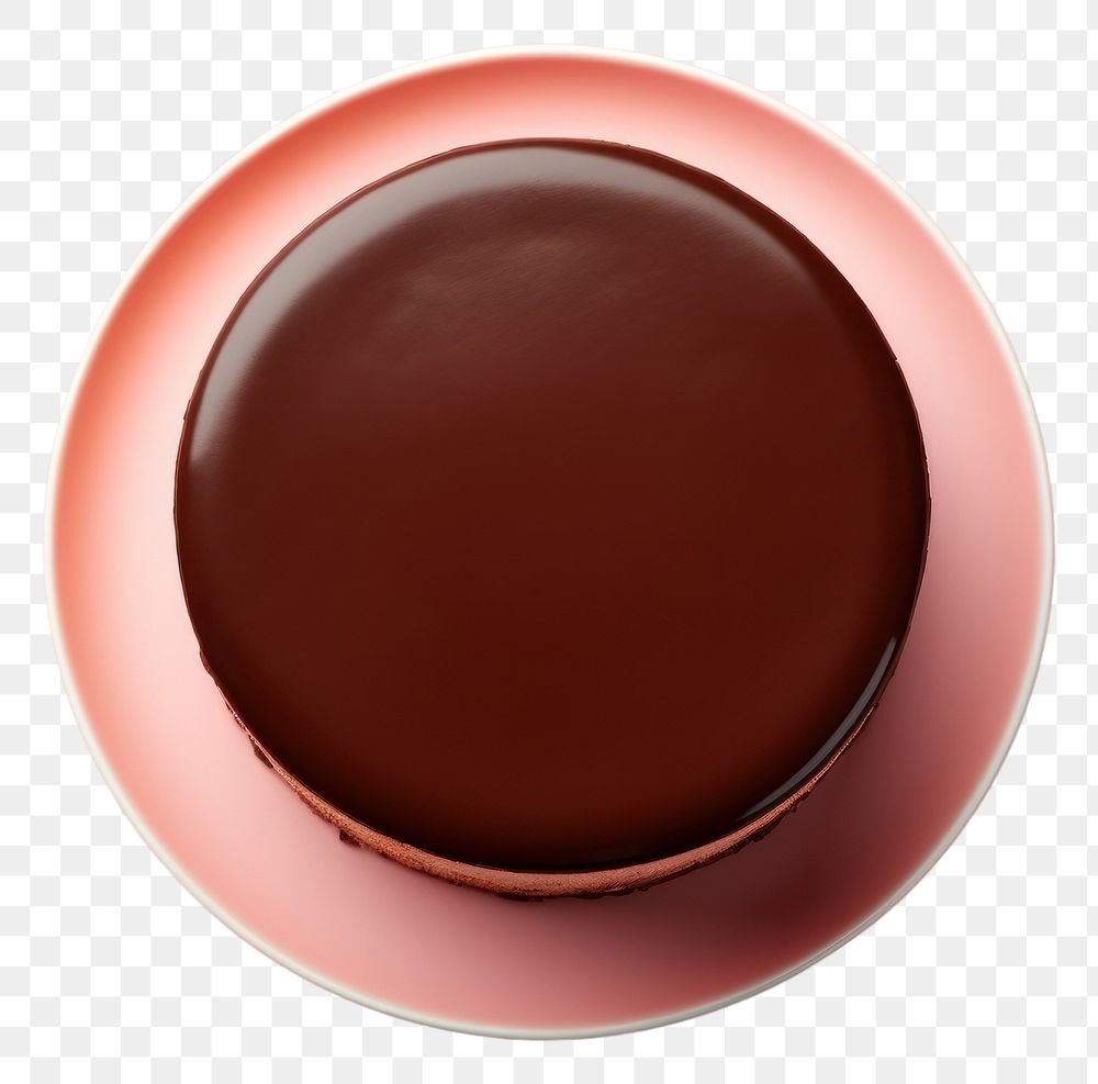 PNG  Mousse cake chocolate saucer cup. AI generated Image by rawpixel.