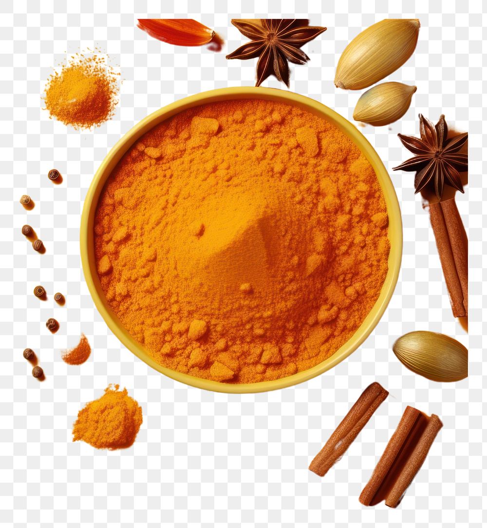 PNG  Curry spice food ingredient. AI generated Image by rawpixel.