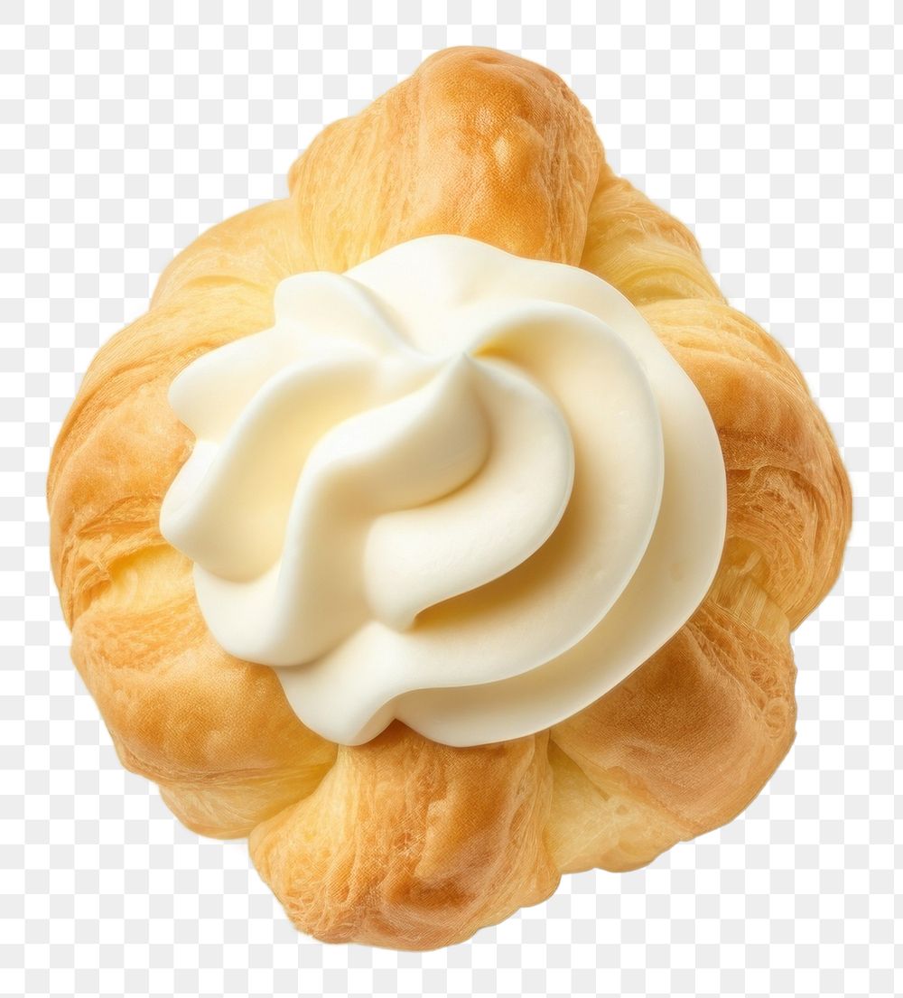 PNG  Choux Cream cream dessert pastry. AI generated Image by rawpixel.