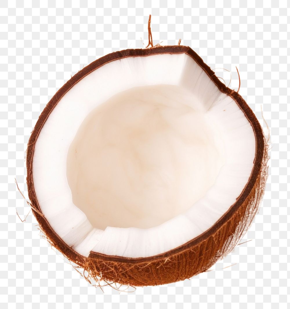 PNG  Coconut eggshell produce circle. AI generated Image by rawpixel.
