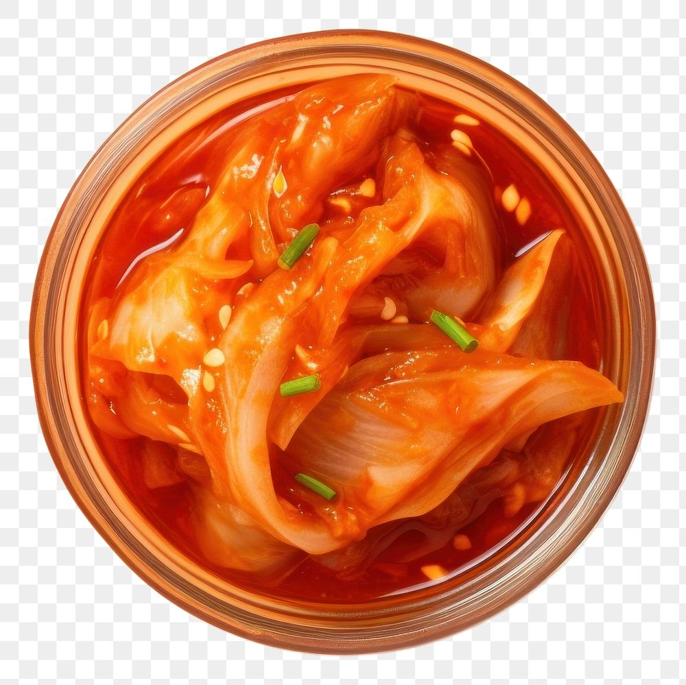 PNG  Delicious kimchi food bowl dish. AI generated Image by rawpixel.