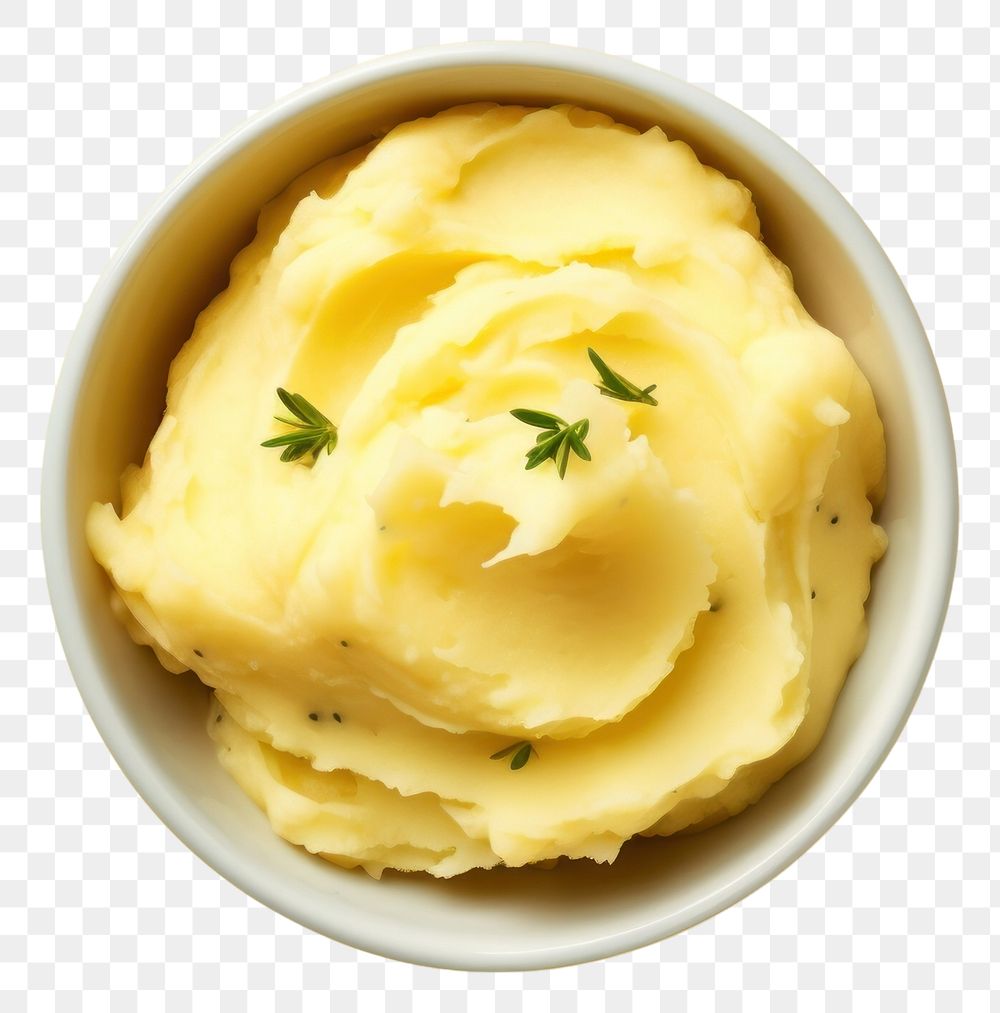 PNG  Delicious mashed potato dessert food breakfast. AI generated Image by rawpixel.