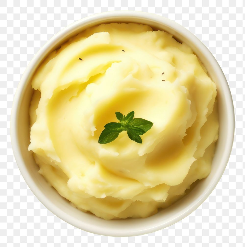 PNG  Delicious mashed potato dessert cream food. AI generated Image by rawpixel.