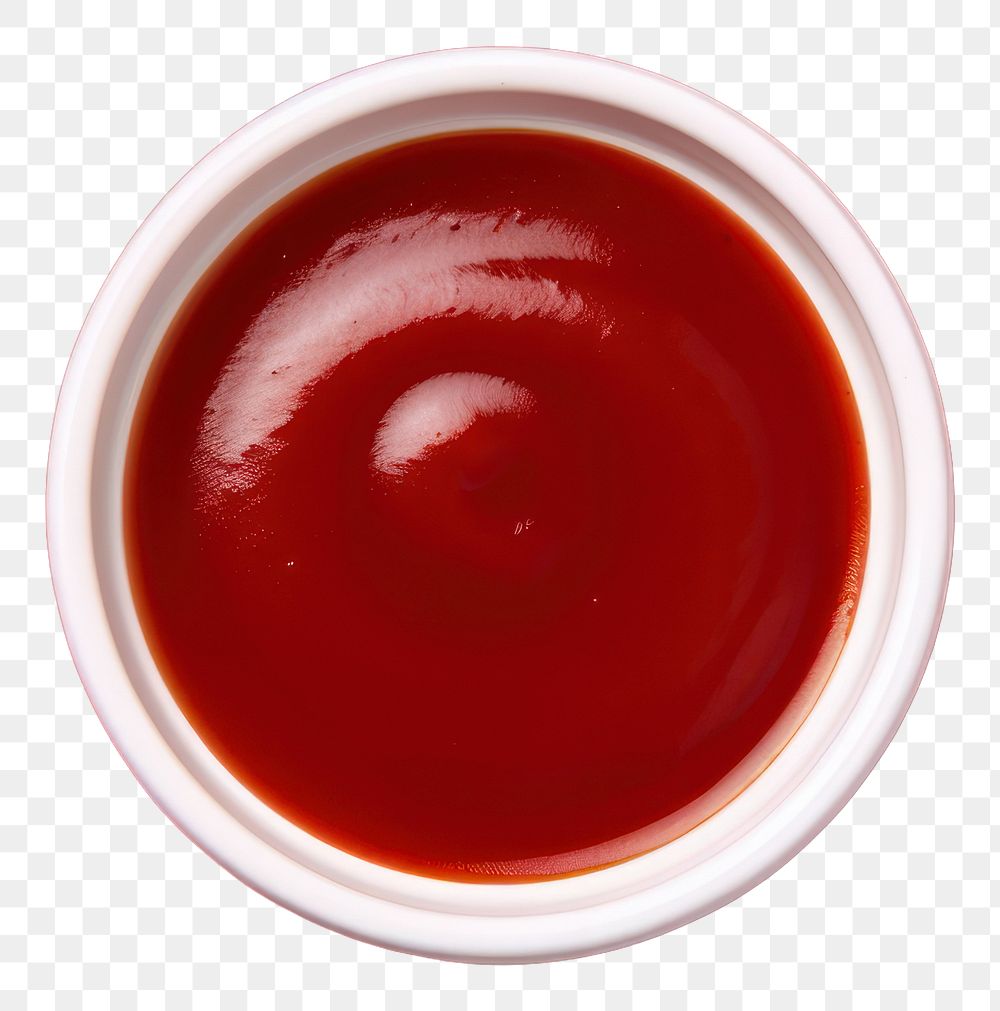 PNG  Dipping Sauce cup Packaging sauce red red background. 