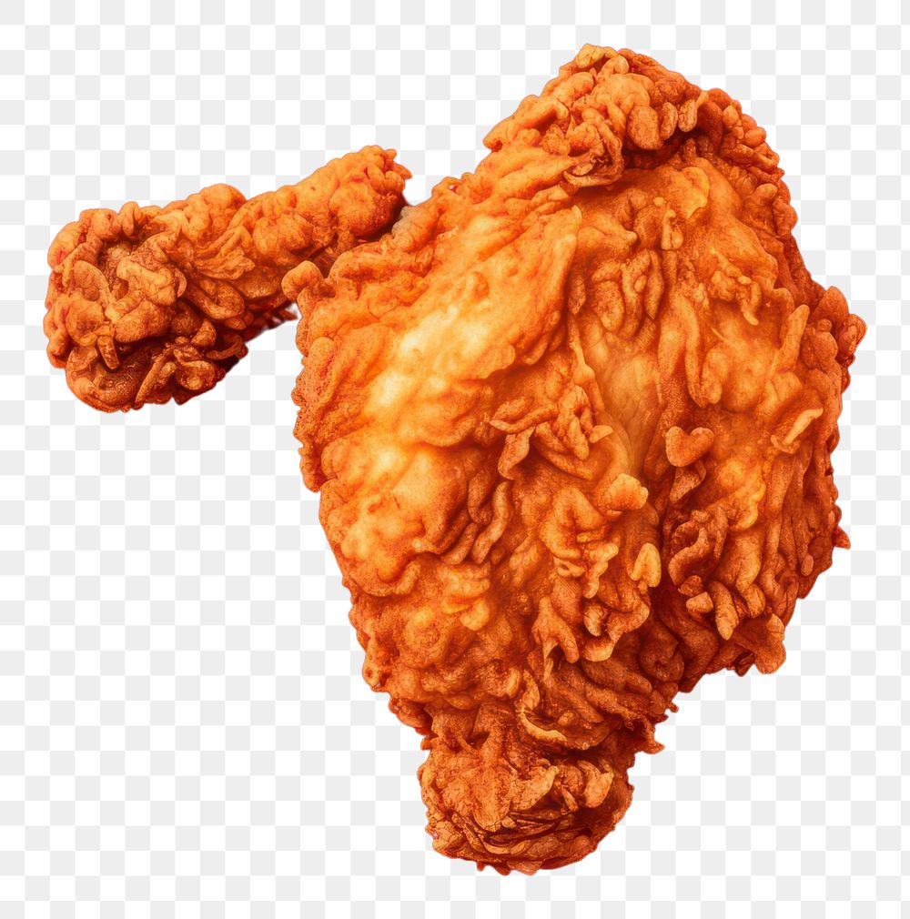 PNG  Fried chicken red red background ringlet. AI generated Image by rawpixel.