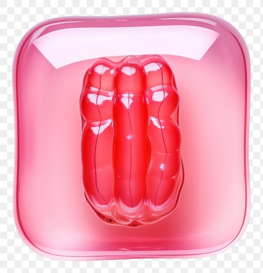 PNG  Jelly heart pink pill. AI generated Image by rawpixel.