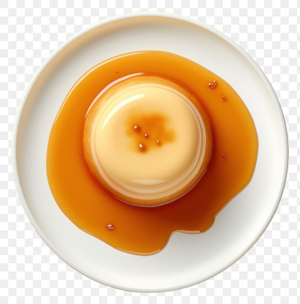 PNG  Pudding plate food refreshment. AI generated Image by rawpixel.