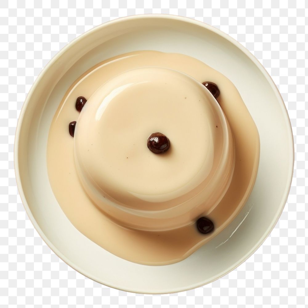 PNG  Pudding plate tableware porcelain. AI generated Image by rawpixel.