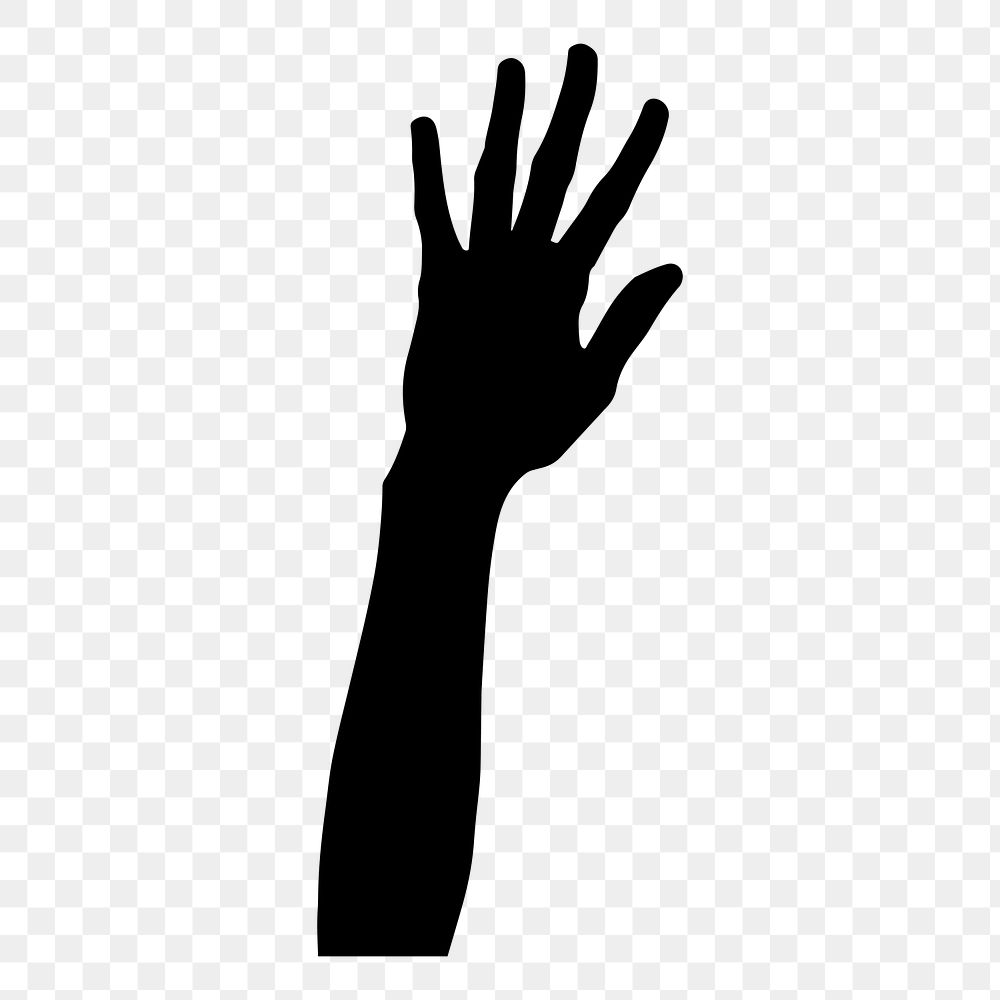 PNG  Hand silhouette finger adult.