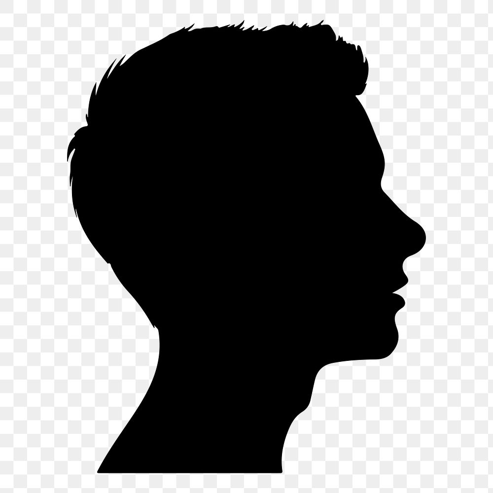 PNG  Human head silhouette adult human.