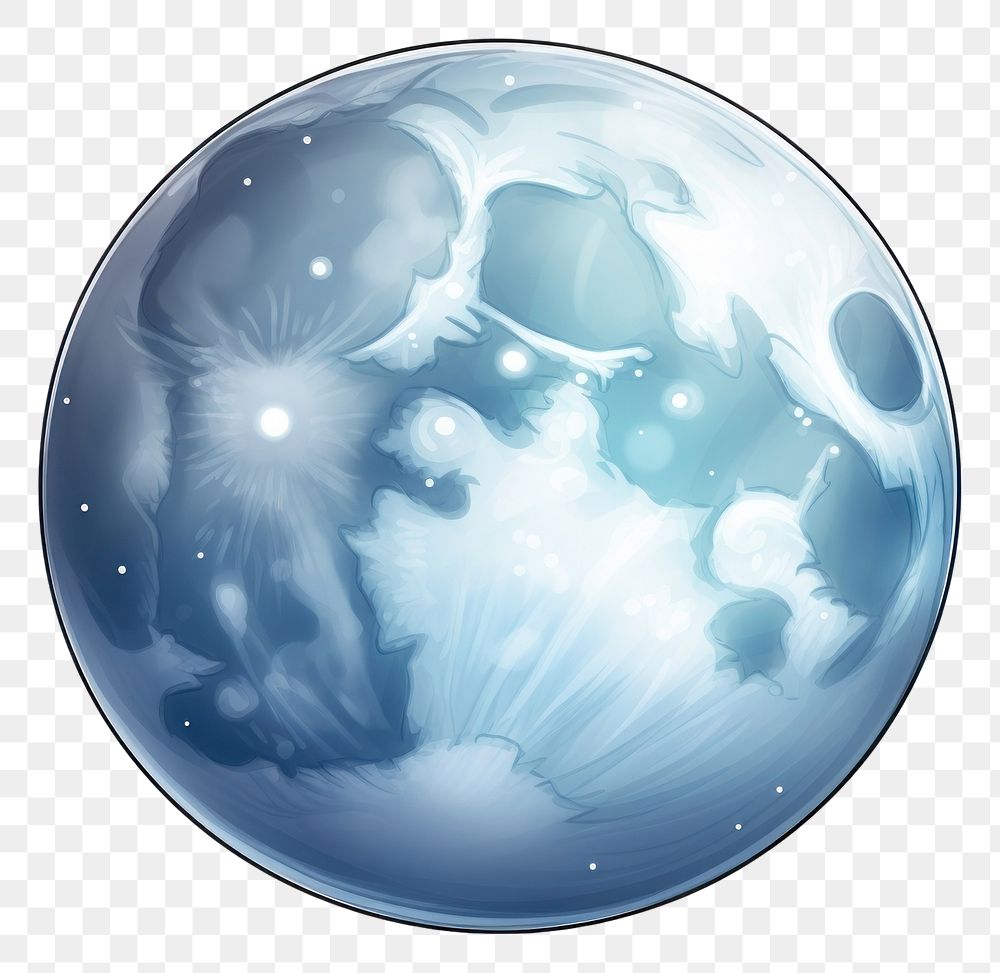 PNG Moon illustration astronomy sphere planet. AI generated Image by rawpixel.
