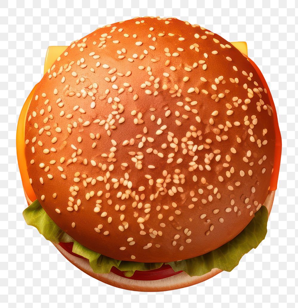 PNG  Hamburger hamburger sesame food. 