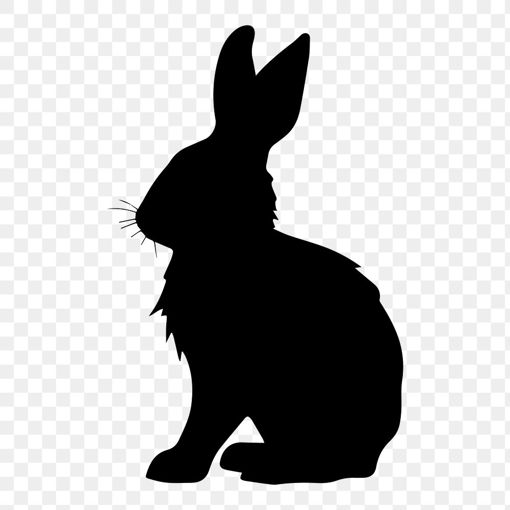 PNG  Rabbit silhouette animal mammal.