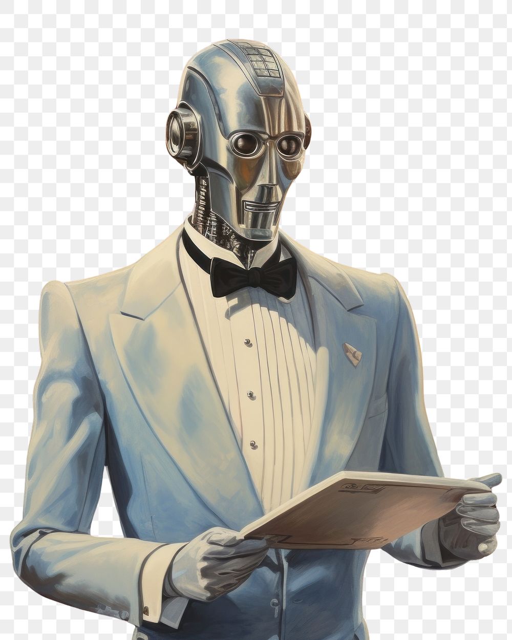 PNG Robot waiter adult architecture accessories. AI generated Image by rawpixel.