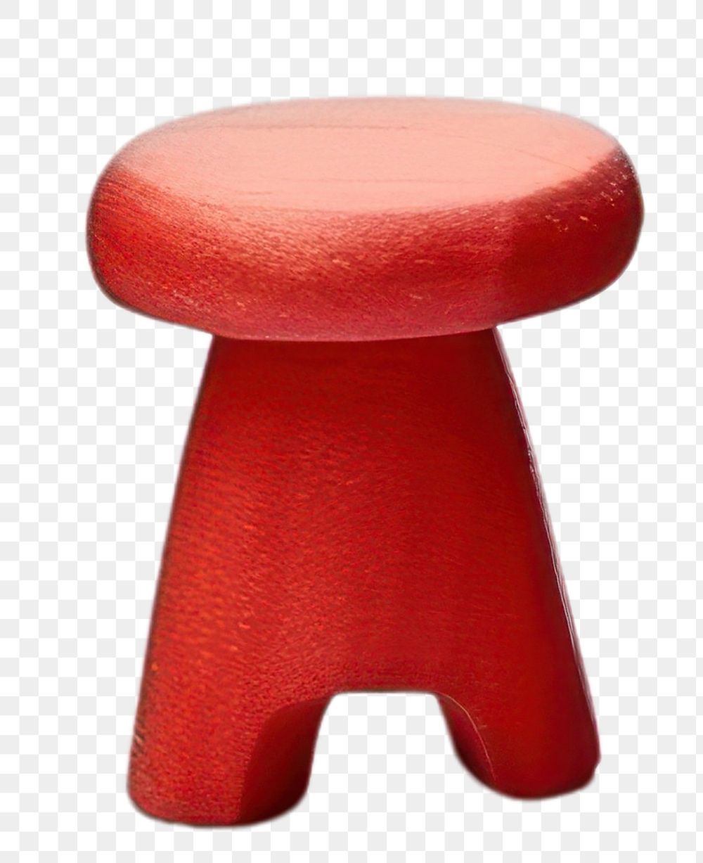 PNG Furniture simplicity ketchup stool. AI generated Image by rawpixel.