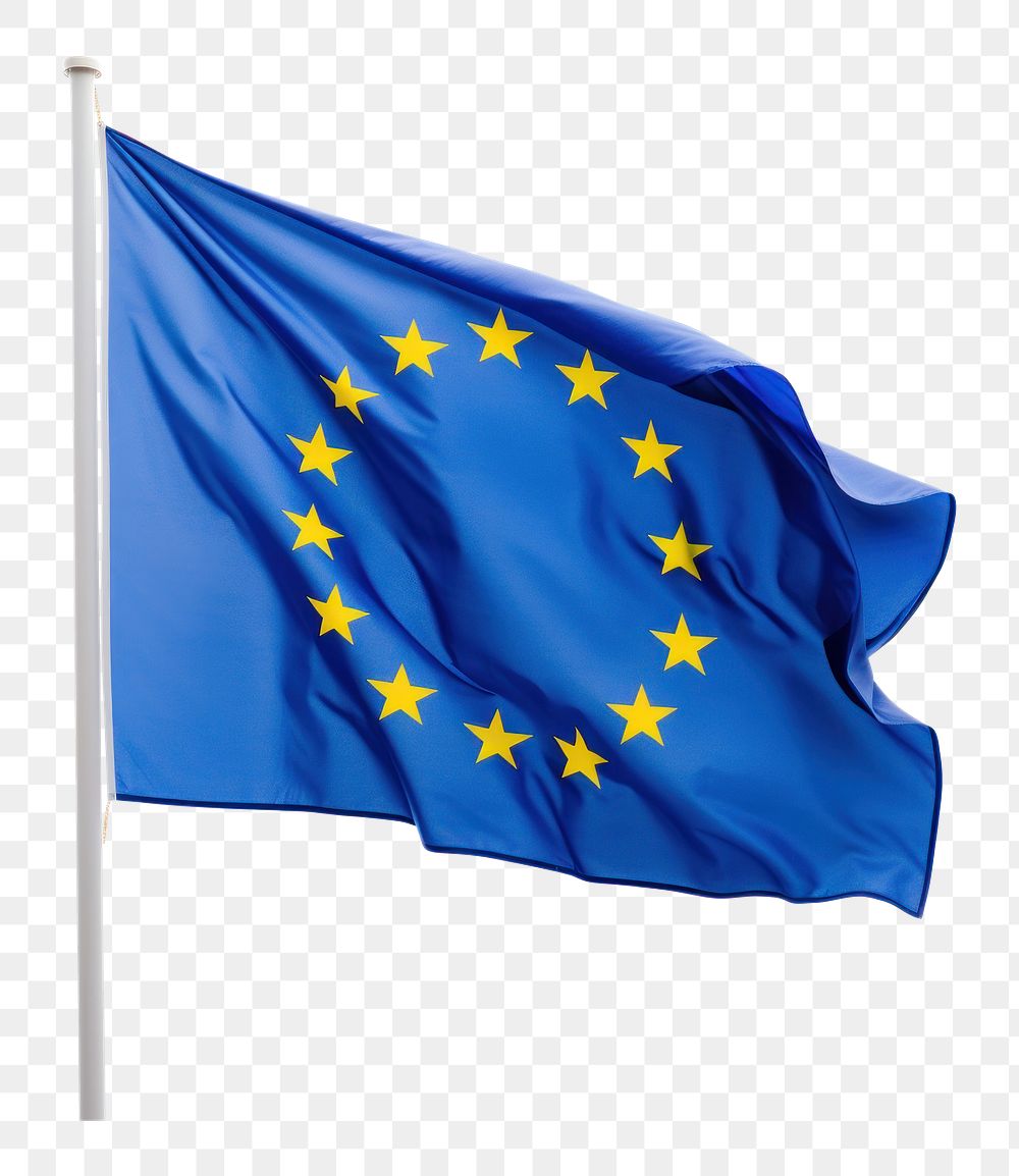 PNG The official flag of the European Union white background patriotism insignia. AI generated Image by rawpixel.