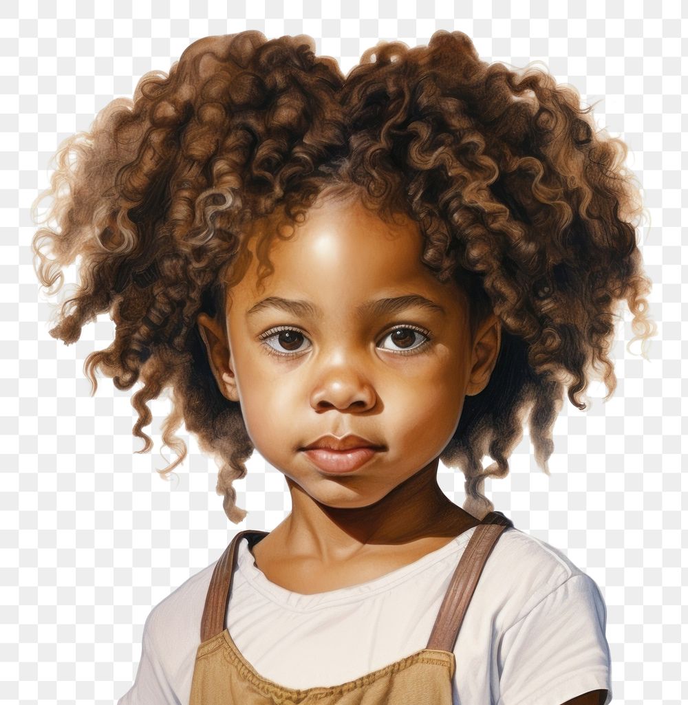PNG African american child portrait photography dreadlocks. AI generated Image by rawpixel.