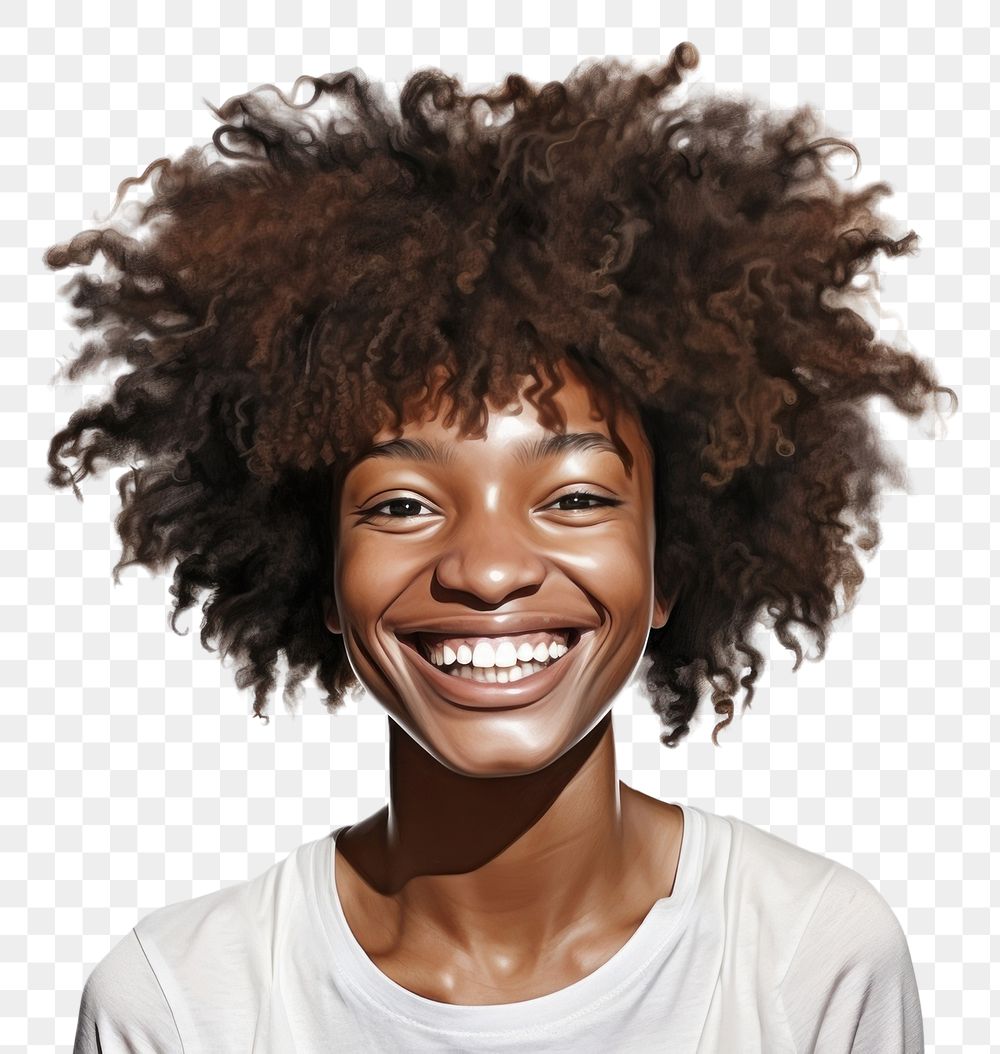 PNG African american smiling portrait laughing adult. AI generated Image by rawpixel.