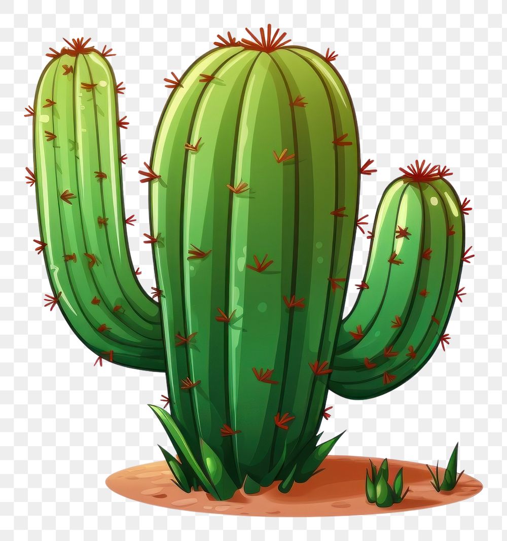 PNG Cactus cartoon plant semi-arid. AI generated Image by rawpixel.