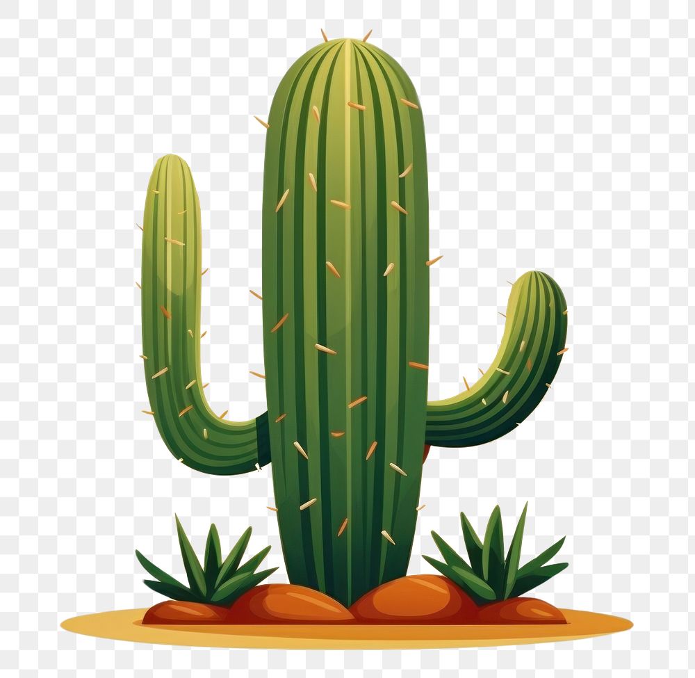 PNG Cactus plant semi-arid cartoon. AI generated Image by rawpixel.