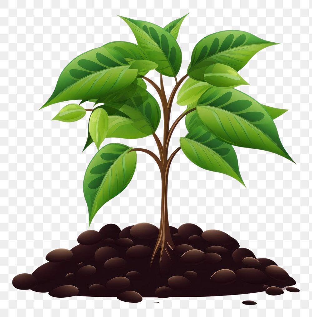 PNG Coffee plant green leaf beginnings. AI generated Image by rawpixel.