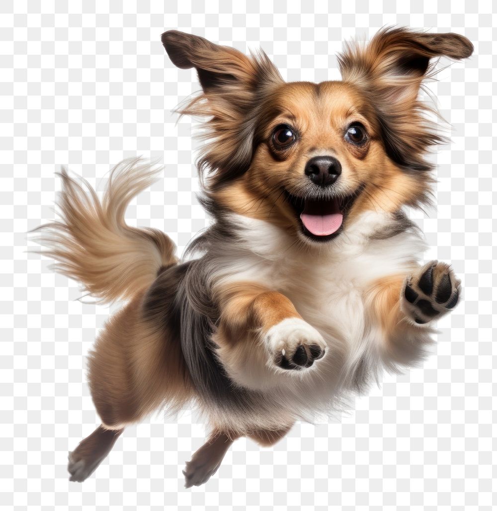 PNG Dog jumping mammal animal pet. AI generated Image by rawpixel.