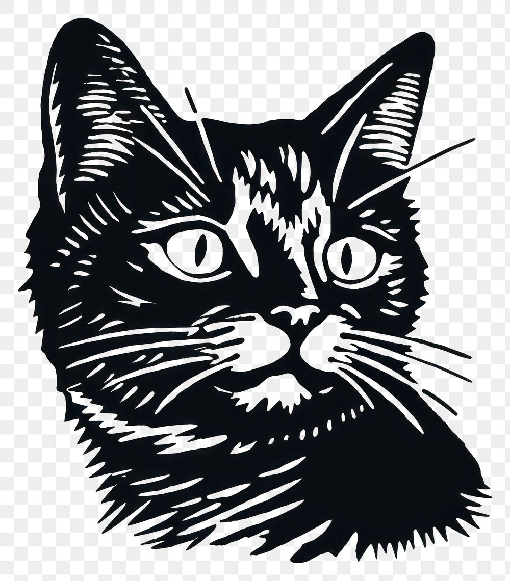 PNG Cat stamp animal mammal pet. AI generated Image by rawpixel.