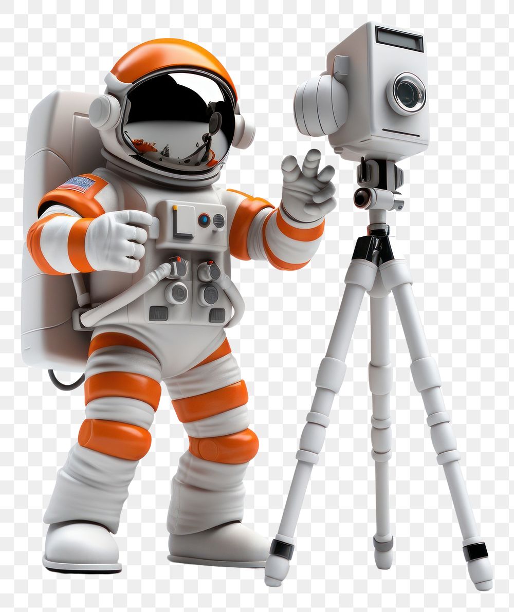 PNG  Astronaut tripod cartoon camera. AI generated Image by rawpixel.