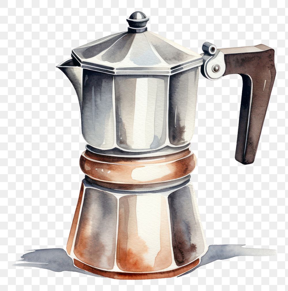 PNG  Moka pot appliance coffee cup. AI generated Image by rawpixel.