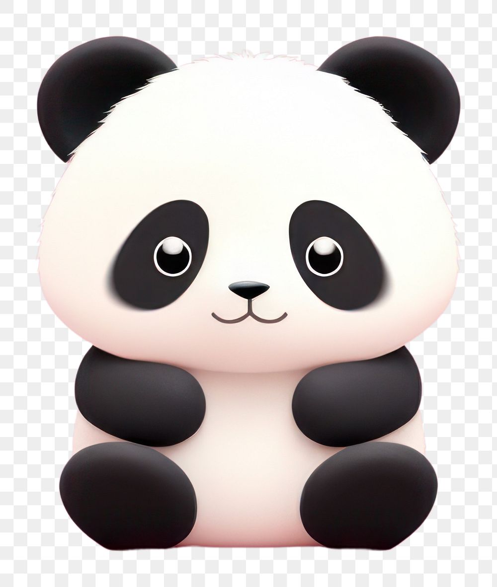 PNG A small panda animal cartoon mammal. AI generated Image by rawpixel.