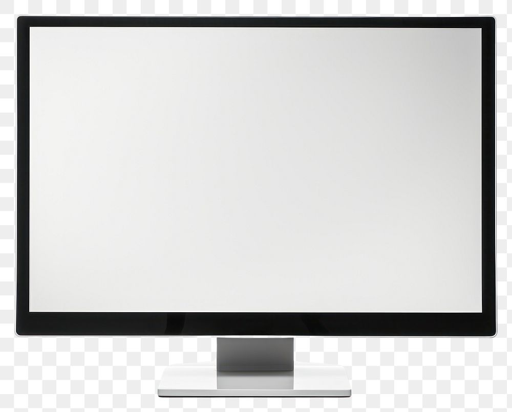 PNG  Monitor computer television screen white background. AI generated Image by rawpixel.