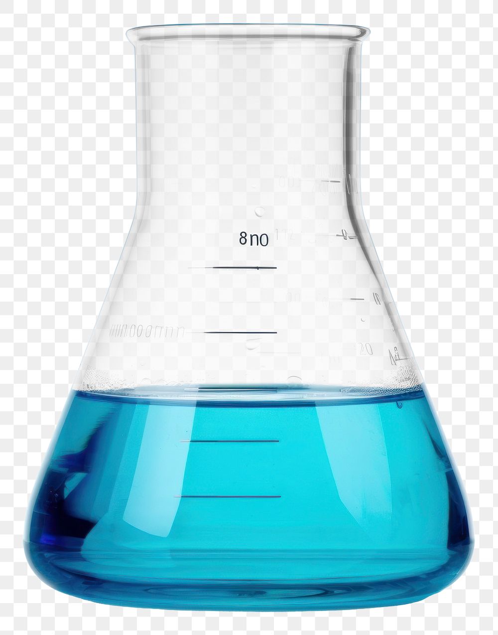 PNG Laboratory beaker in water blue laboratory bottle biotechnology. AI generated Image by rawpixel.