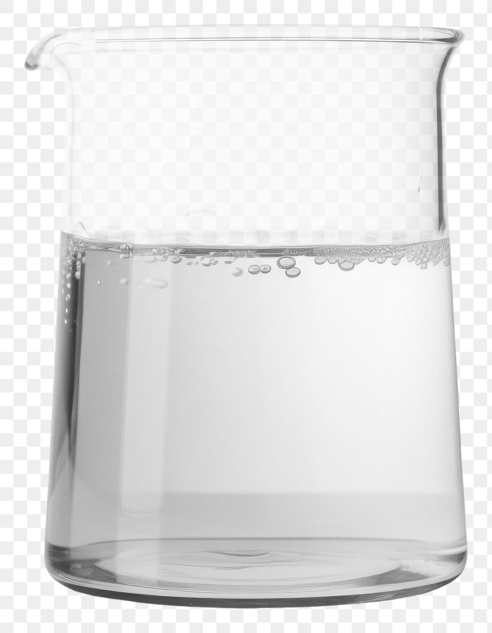 PNG Laboratory beaker in water white laboratory bottle white background. AI generated Image by rawpixel.