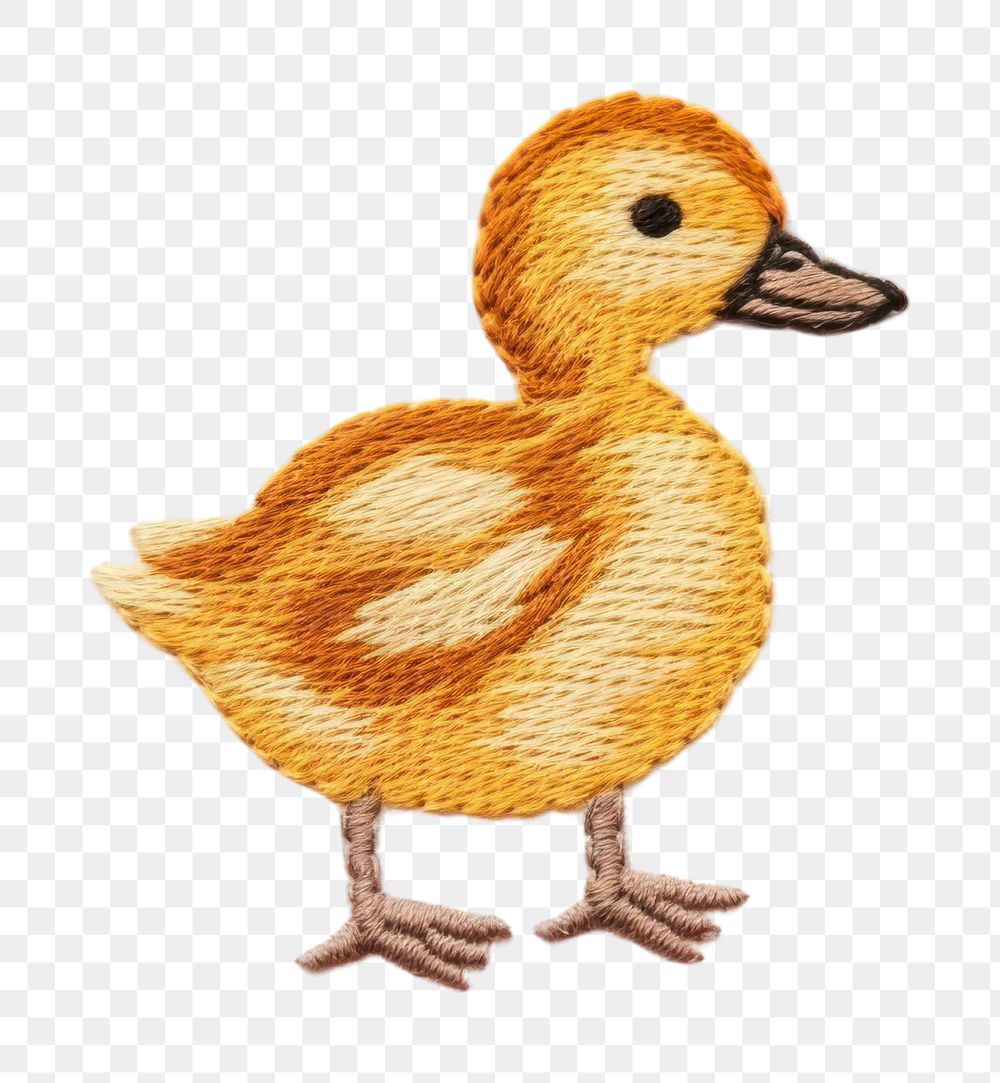 PNG Duck embroidery animal bird representation. AI generated Image by rawpixel.