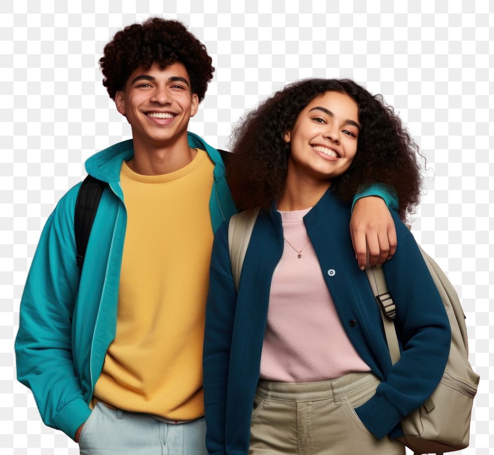 PNG Latinx high school students laughing adult happy. AI generated Image by rawpixel.